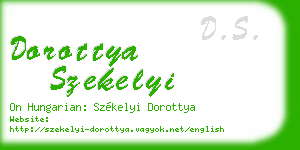 dorottya szekelyi business card