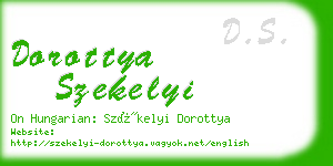 dorottya szekelyi business card